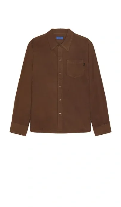 Saturdays Surf Nyc Broome Flannel Long Sleeve Shirt In Coffee Bean