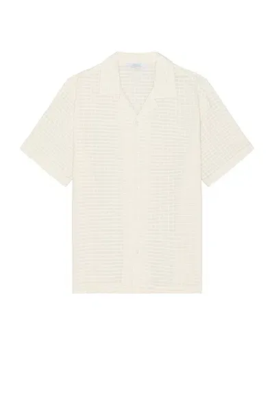 Saturdays Surf Nyc Canty Sheer Check Shirt In Antique White