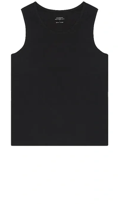 Saturdays Surf Nyc Cotton Rib Tank In Black