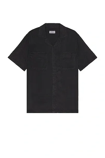 Saturdays Surf Nyc Gibson Pigment Dyed Short Sleeve Shirt In Black