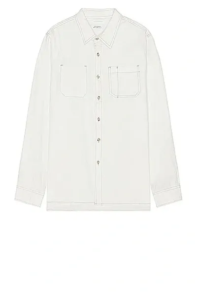 Saturdays Surf Nyc Kenmare Chambray Long Sleeve Shirt In Ivory