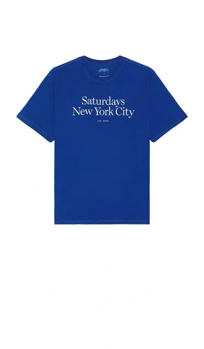 Saturdays Surf Nyc Miller Standard Short Sleeve Tee In Limoges