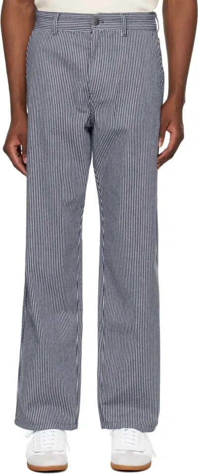 Saturdays Surf Nyc Navy George Trousers In Ocean