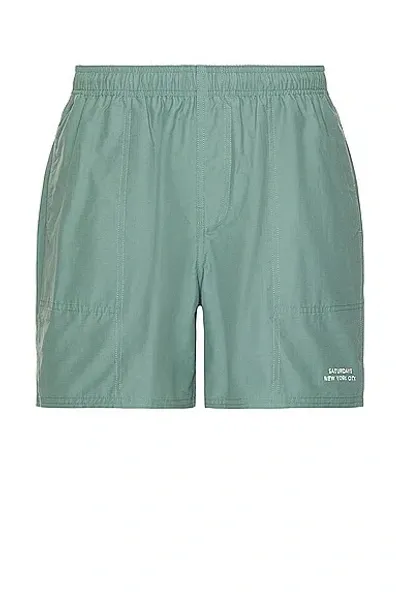 Saturdays Surf Nyc Talley Swim Short In Dark Forest