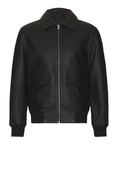 Saturdays Surf Nyc Tunstall Leather Jacket In Black