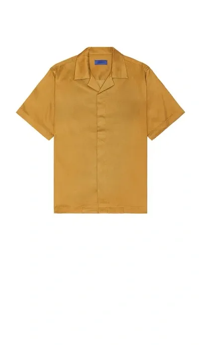 Saturdays Surf Nyc York Camp Collar Short Sleeve Shirt In Camel