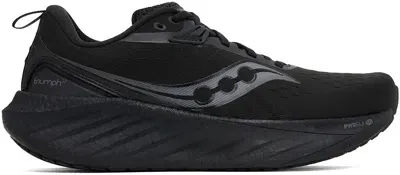 Saucony Black Triumph 22 Sneakers In Black Fabric