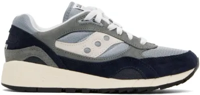 Saucony Gray & Navy Shadow 6000 Sneakers In Grey/navy