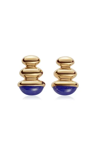 Sauer 18k Yellow Gold Constantin Earrings With Lapis Lazuli