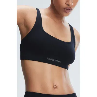 Savage X Fenty Seamless Bralette In Black Caviar