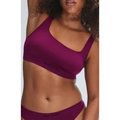 Savage X Fenty Seamless Scoop Neck Bralette In Sugarplum Purple