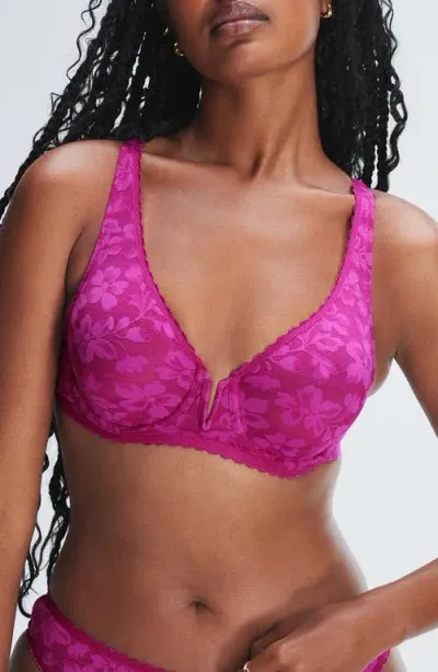 Savage X Fenty Unlined Full Coverage Bra In Purple Passionfruit