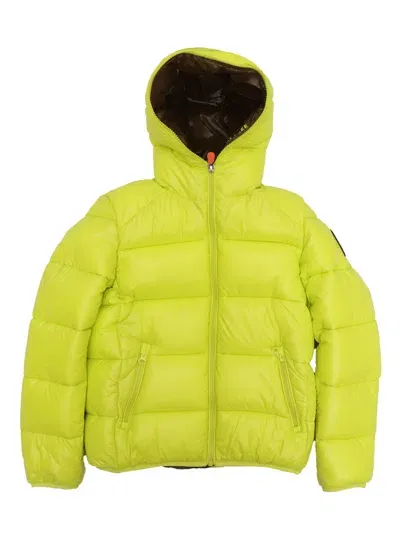 Save The Duck Kids' Artie Hooded Jacket In Green