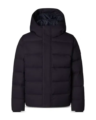 Save The Duck Boys' Radley Hooded Puffer Jacket - Little Kid, Big Kid In Blue Black