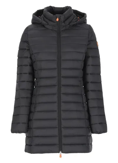 Save The Duck Carol Hooded Puffer Jacket In Black