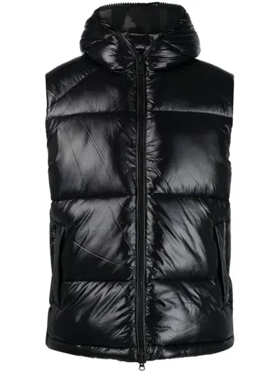 Save The Duck Dexter Hooded Gilet In Black