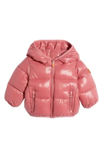 Save The Duck Babies'  Jody Water Resistant Quilted Hooded Puffer Jacket In Bloom Pink