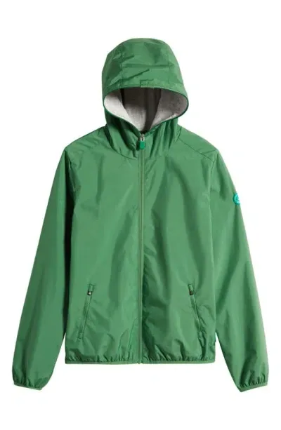 Save The Duck Kids' Jules Wind & Water Repellent Recycled Polyester Jacket In Rainforest Green