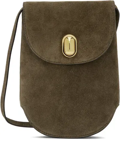 Savette Brown Tondo Pouch Bag In 021 Mink