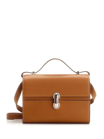 Savette The Symmetry 19 Leather Shoulder Bag In Saddle