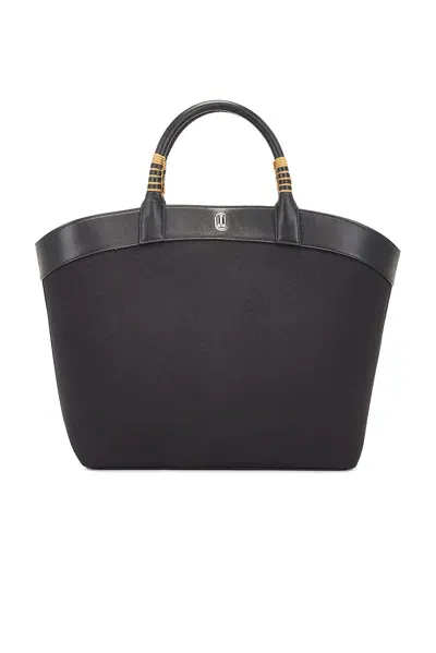 Savette The Large Tondo Grained Leather Tote In Black