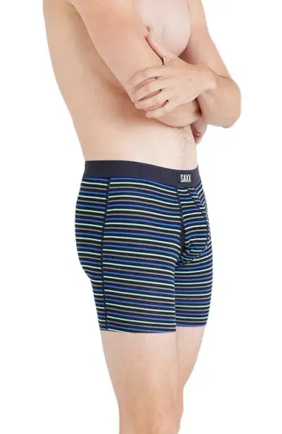 Saxx Vibe Xtra Super Soft Boxer Briefs In Gents Stripe-sport Blue