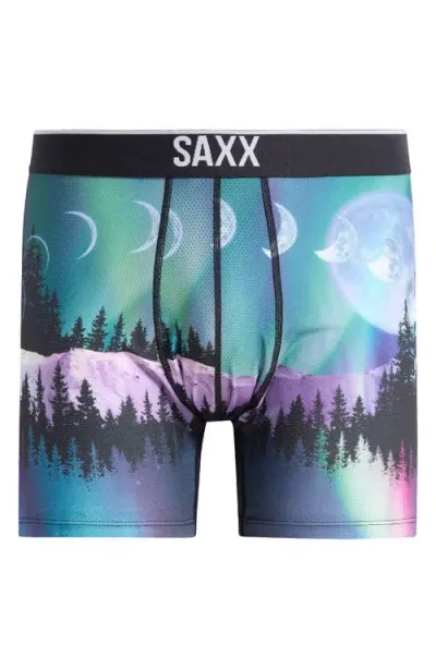 Saxx Volt Breathable Sim Fit Mesh Boxer Briefs In Yukon And Beyond-multi