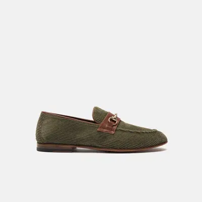 Scarosso Aldo Olive Velvet - Man Loafers Olive In Olive - Velvet