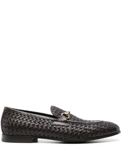 Scarosso Alessandro Leather Loafers In Brown