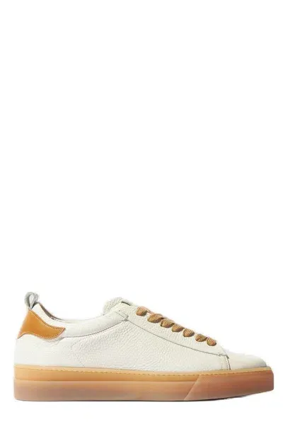 Scarosso Joseph White Grain - Man Sneakers White In White - Calf Leather