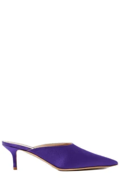 Scarosso Laura Purple - Woman Mules Purple In Purple - Silk