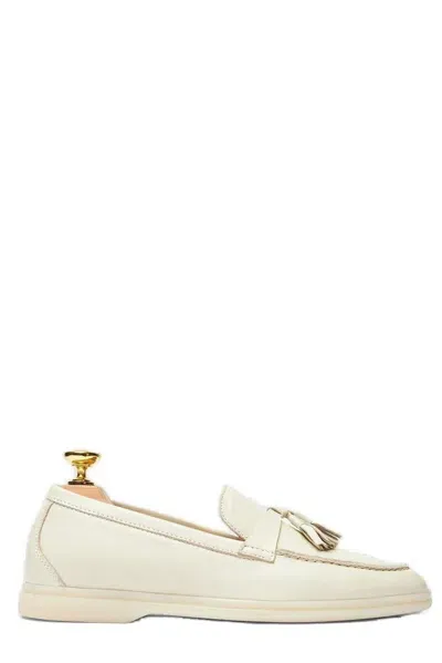 Scarosso Leandra Off White - Woman Loafers Off White In Off White - Calf