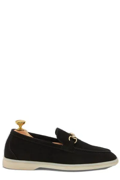 Scarosso Lilia Black Suede - Woman Loafers Black In Black - Suede