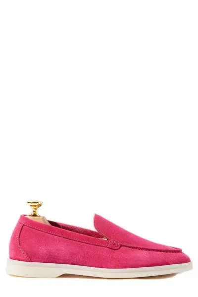 Scarosso Loafers Ludovica Fucsia Scamosciata Suede Leather In Fuchsia - Suede