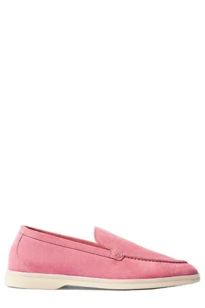 Scarosso Ludovica Suede Loafers In Pink