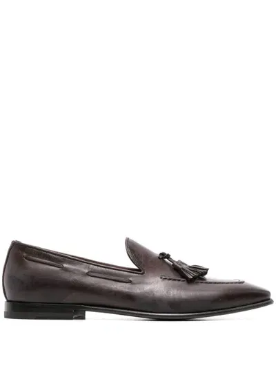 Scarosso Rodolfo Leather Loafers In Brown