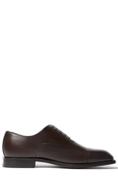 Scarosso Salvatore Leather Oxford Shoes In Brown