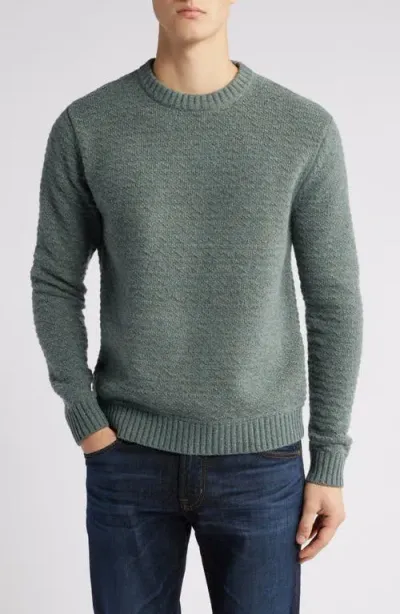 Schott Nyc Wool Blend Zigzag Stitch Sweater In Sage