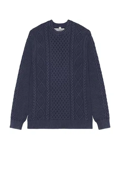 Schott Stonewashed Sweater In Navy