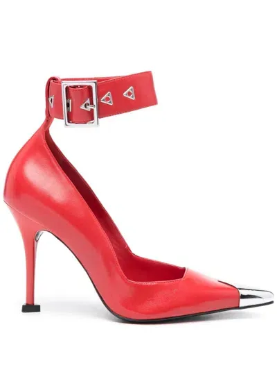 Schutz 100mm Leather Pumps In Red