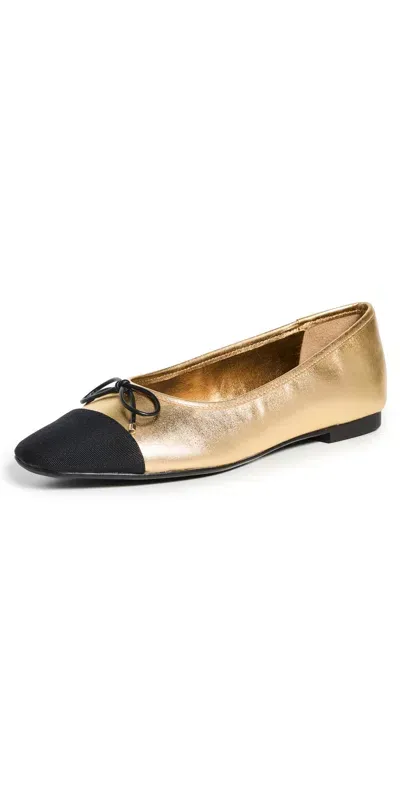 Schutz Arissa Ballet Flats Ouro Claro Orch/black