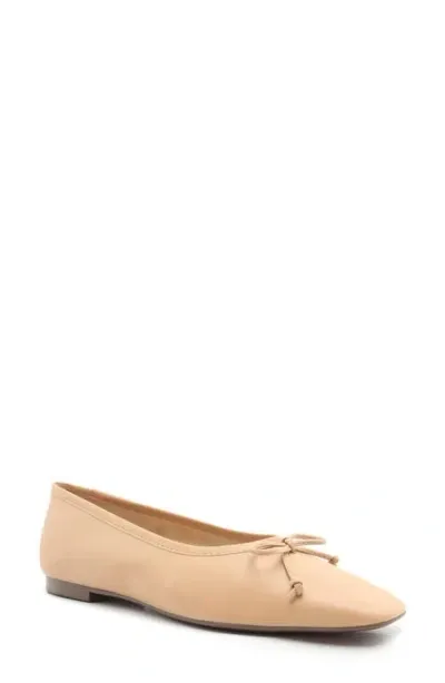 Schutz Arissa Square Toe Ballet Flat In Natural