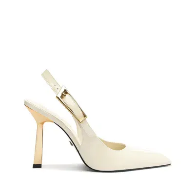 Schutz Ciara Slingback Pointed Toe Pump In White