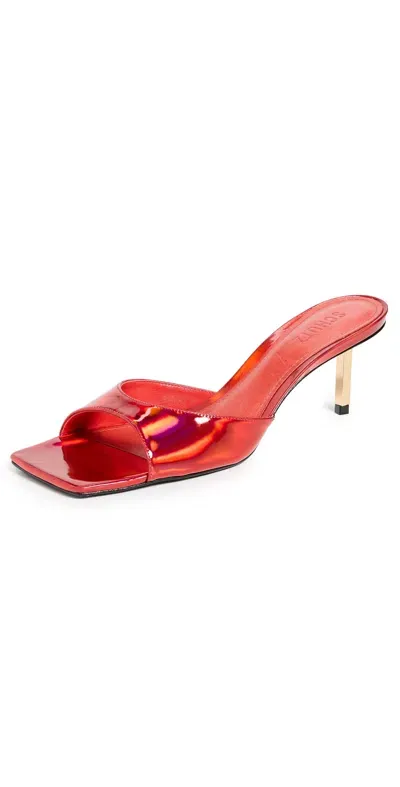 Schutz Dethalia Pin Sandals Red Berry