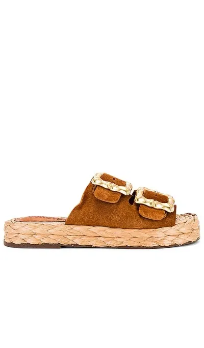 Schutz Enola Rope Flat Sandal In Miele