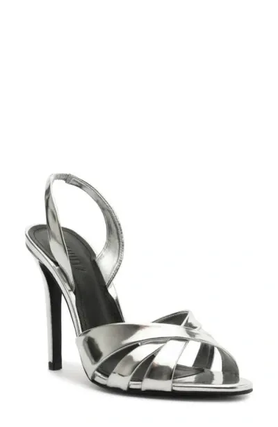 Schutz Keefa Slingback Sandal In Silver