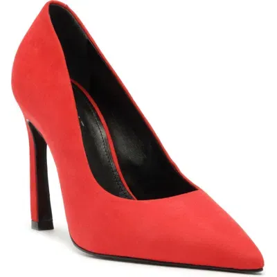 Schutz Lou Curve Pointed Toe Pump In Red