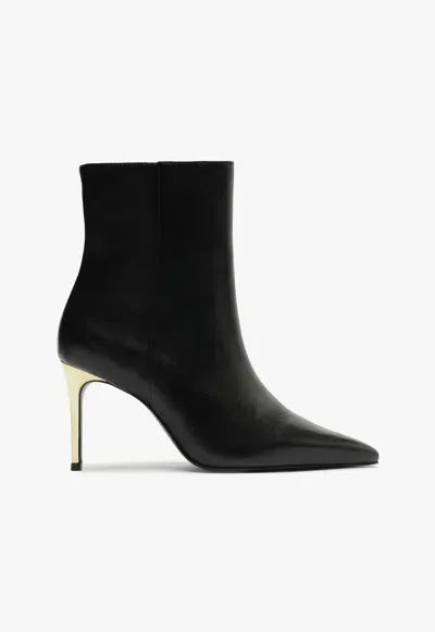 Schutz Mikki Weekend Leather Booties In Black