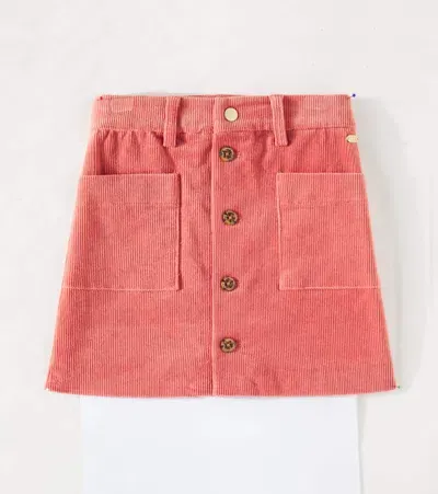 Scotch & Soda Kids' Cotton Corduroy Skirt In Red