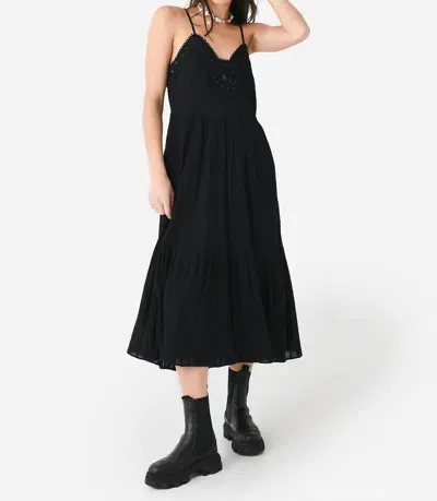 Sea Cole Smocked Midi Dress In Black